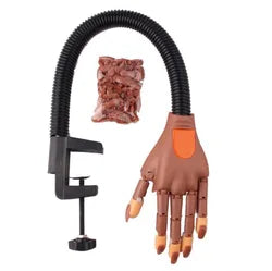 Kit d'outils professionnels pour ongles 100 pièces - Main d'entraînement flexible pour ongles en acrylique