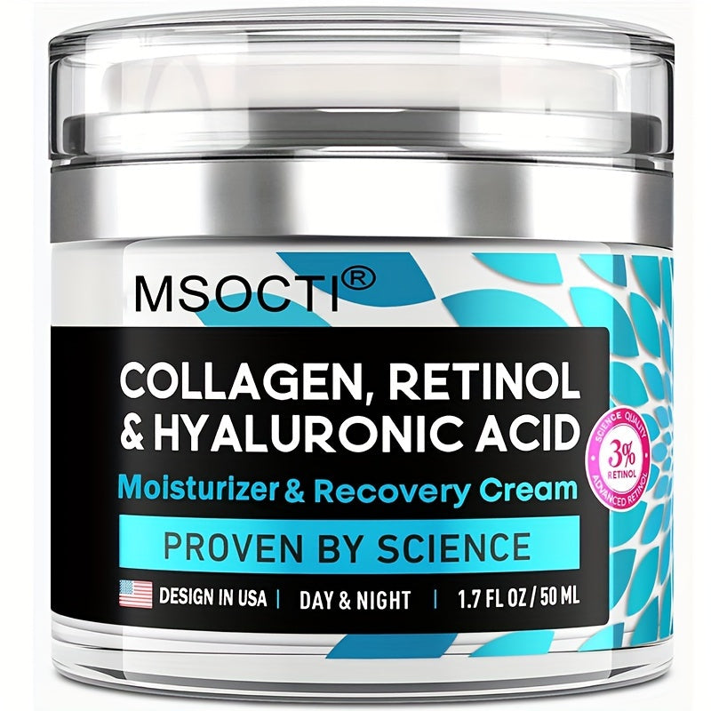 50ml Collagen Face Moisturizer Cream - Hydrating Day & Night Cream for Radiant Skin