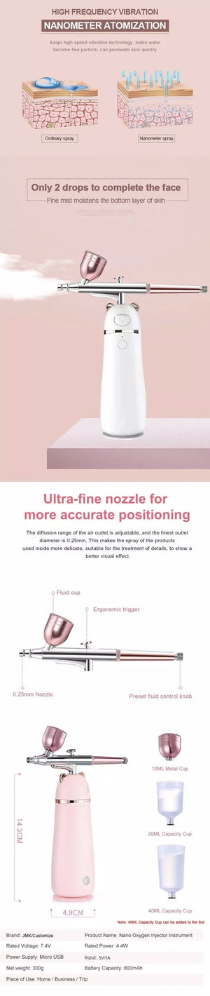 Beauty Machine Skin Moisturizing Nano Mist Sprayer - Nourishing Facial Spray Mister