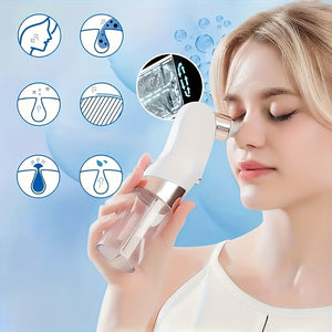 6-in-1 Electric Blackhead Remover Kit – Rechargeable, Portable Facial Cleanser with Exfoliation, Massage & LED Light – Ideal Skincare Tool & Mother's Day Gift
