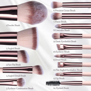 BS-MALL All-in-One Makeup Tool Kit - 7PCS Brushes & Non-Latex Sponges with LED Mirror Case
