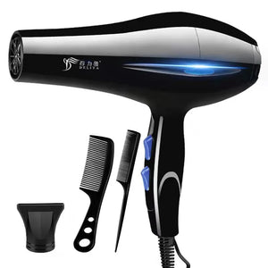 Sèche-cheveux léger pour les voyages et la maison - 3 réglages de chaleur, mode froid et 5 accessoires 