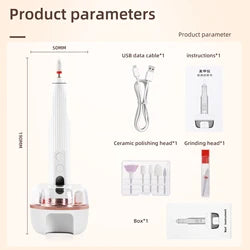Home Use Electric Nail Drill - 35000 RPM, 85W High Power with UV LED Lamp & Plastic Box