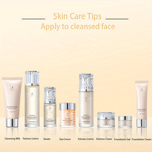 Glutathione Brightening Skincare Set | 8pcs Hypoallergenic Kit for All Skin Types