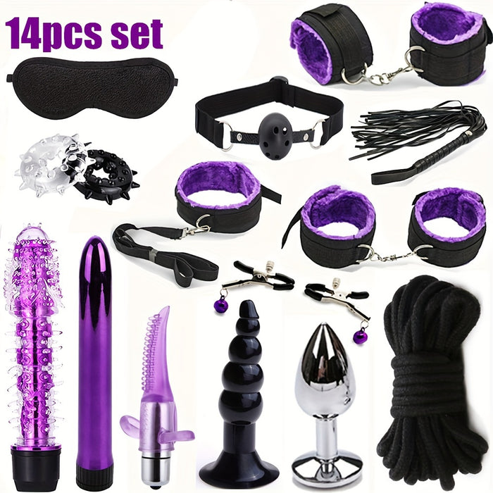 Comprehensive BDSM Bondage Set for Couples Various Sizes and Accessories