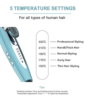 Fer à friser automatique sans fil - Fer à friser en céramique USB portable sans fil avec style rotatif automatique 