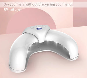 Home UV LED Nail Dryer - 48W USB Lamp, No Darkening, Adjustable Size for Gel Nails