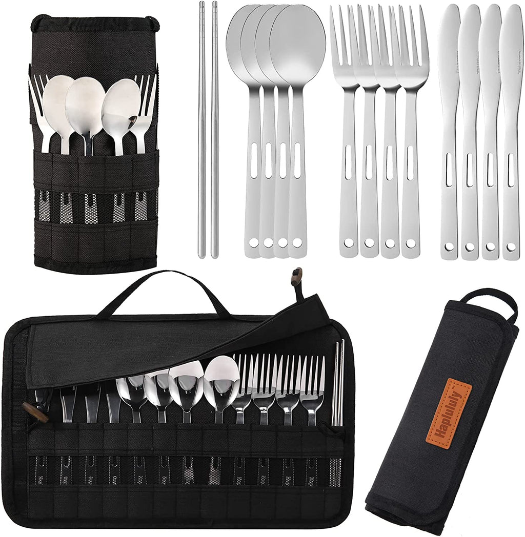 Camping Kitchen Equipment Camping Cooking Utensils Set Portable Picnic Cookware Bag Campfire Barbecue Appliances Essential Gadgets and Accessories Suitable for Tent Campers, Outdoor Picnic Barbecues