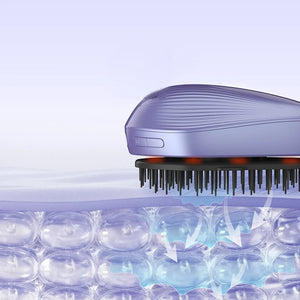 2400 RPM Scalp Relaxation Massage Comb - Red LED Light, Vibration, and Essential Oil Spray