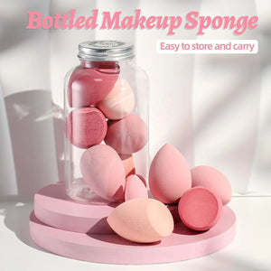 BS-MALL All-in-One Makeup Tool Kit - 7PCS Brushes & Non-Latex Sponges with LED Mirror Case