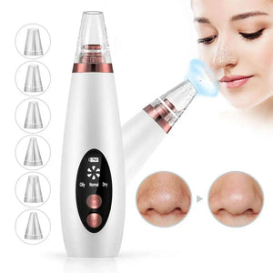 5-Head Pore Cleanser Vacuum - Electric Suction Acne Remover Tool Kit with Comedo Extractor and Blackhead Remover