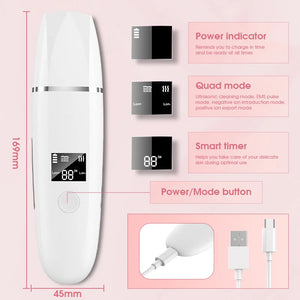 Nouveau nettoyeur facial portable professionnel - épurateur de peau à ultrasons, spatule pour le visage à succès 