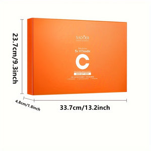 5-in-1 Vitamin C Skincare Gift Set - Hydrating, Moisturizing, Perfect for All Skin Types