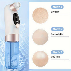 6-in-1 Electric Blackhead Remover Kit – Rechargeable, Portable Facial Cleanser with Exfoliation, Massage & LED Light – Ideal Skincare Tool & Mother's Day Gift