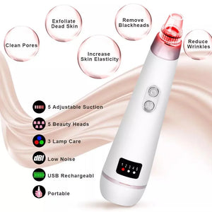 Blackhead Vacuum: LED Facial Cleansing Device