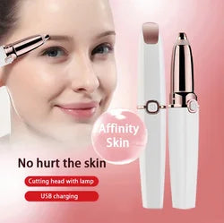 2-in-1 Eyebrow & Facial Hair Trimmer - Battery Operated for Men & Women