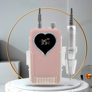85W High-Power Brushless Cordless Nail Drill - 35000 RPM Portable Polisher with Plastic Box