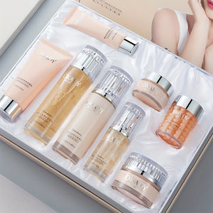 Glutathione Brightening Skincare Set | 8pcs Hypoallergenic Kit for All Skin Types