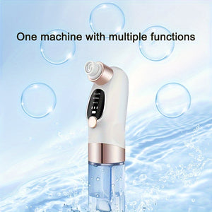 6-in-1 Electric Blackhead Remover Kit – Rechargeable, Portable Facial Cleanser with Exfoliation, Massage & LED Light – Ideal Skincare Tool & Mother's Day Gift