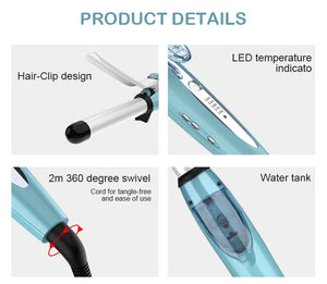 Fer à friser automatique sans fil - Fer à friser en céramique USB portable sans fil avec style rotatif automatique 