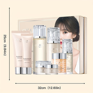 Glutathione Brightening Skincare Set | 8pcs Hypoallergenic Kit for All Skin Types