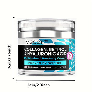 50ml Collagen Face Moisturizer Cream - Hydrating Day & Night Cream for Radiant Skin