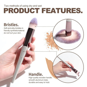 BS-MALL Pinceaux de maquillage avec étui - Miroir LED portable et kit de rangement pour bijoux Kit de maquillage de voyage 
